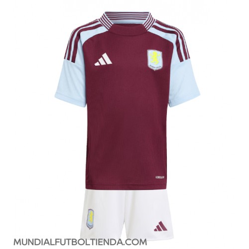 Camiseta Aston Villa Primera Equipación Replica 2024-25 para niños mangas cortas (+ Pantalones cortos)